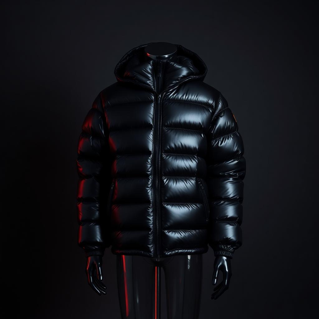 Jaqueta puffer preta premium
